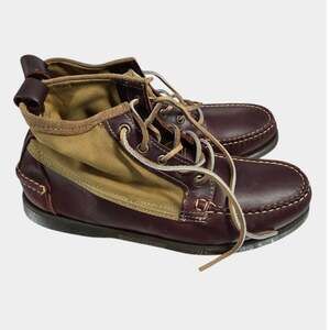 Filson Shoes Men's 8 Sebago Docksides Leather and Canvas Boat Deck Shoes